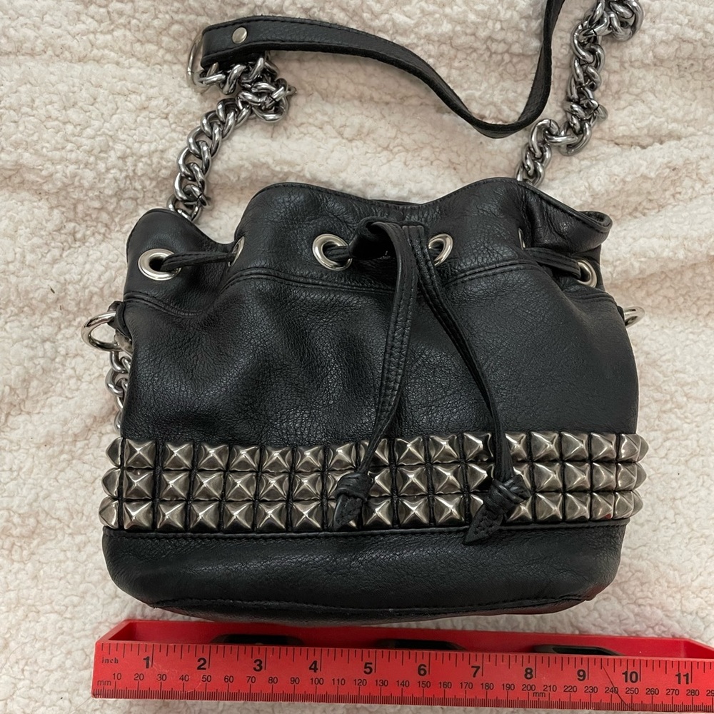 Studded black crossbody